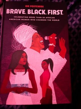 Brave. Black. First. 100 Postcards - Illustrated Set in Red and White